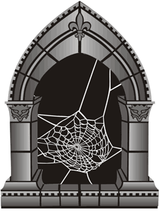 kaari hämähäkinseitissa - koristeluun tarkoitettu sapluuna