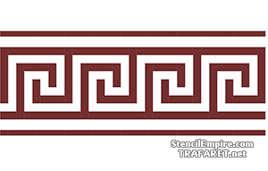 Kaksinkertainen kreikkalainen motiivi - koristeluun tarkoitettu sapluuna