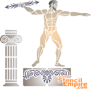Zevsi, Kreikka - koristeluun tarkoitettu sapluuna