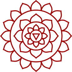 Indisk Lotus - schablon för dekoration