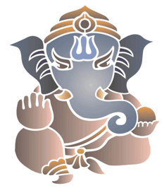 intian elefantti - koristeluun tarkoitettu sapluuna