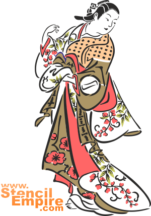 japanilainen näyttelijä Isikava - koristeluun tarkoitettu sapluuna
