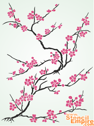 Japanin Sakura - koristeluun tarkoitettu sapluuna