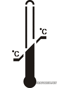 Temperaturgräns - schablon för dekoration