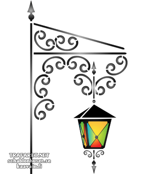 Yläpuolinen lyhty Nro 08 - koristeluun tarkoitettu sapluuna