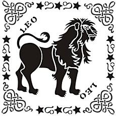 Leijona kehyksessä - koristeluun tarkoitettu sapluuna