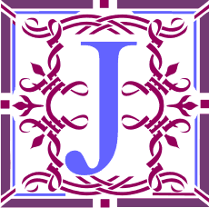 Bokstaven J - schablon för dekoration