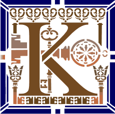 Bokstaven K - schablon för dekoration