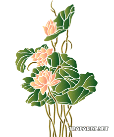 kolme iso liljaa - koristeluun tarkoitettu sapluuna