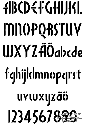 Mattheus fontti (tavallinen) - koristeluun tarkoitettu sapluuna