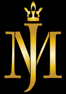 monogrammi MJ - koristeluun tarkoitettu sapluuna