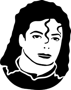 Michael Jackson 2 - koristeluun tarkoitettu sapluuna