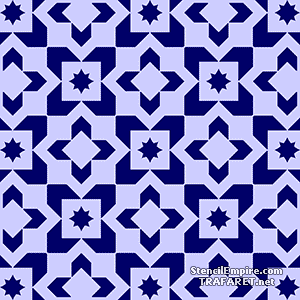 Marokkolaistyylinen mosaiikki 06 (Itämaisilla kuvioilla sabloonat)