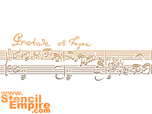 Sheet Bach (Schabloner noter och musikinstrument)