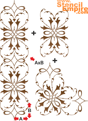 Lace som 47 - schablon för dekoration