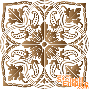 Acanthus och gurka - schablon för dekoration
