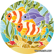 trooppiset kalat - koristeluun tarkoitettu sapluuna