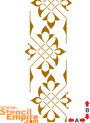 Nepalin kuvio B, boordinauha - koristeluun tarkoitettu sapluuna