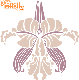 Orkidea - koristeluun tarkoitettu sapluuna