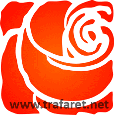 Rose av jugendstil - schablon för dekoration