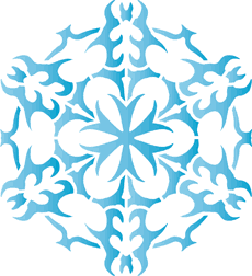 Snowflake XXII - schablon för dekoration