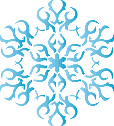 lumihiutale XXV - koristeluun tarkoitettu sapluuna