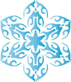 lumihiutale XV - koristeluun tarkoitettu sapluuna