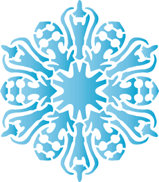 lumihiutale XVII - koristeluun tarkoitettu sapluuna