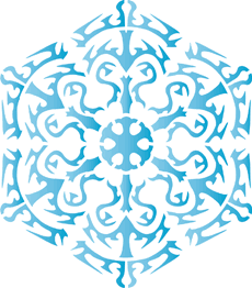 lumihiutale XXI - koristeluun tarkoitettu sapluuna