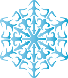lumihiutale XIX - koristeluun tarkoitettu sapluuna