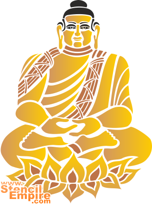 Buddha - schablon för dekoration