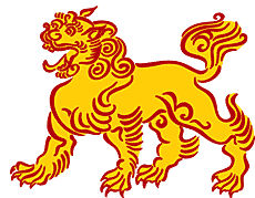 Kiinalainen leijona - koristeluun tarkoitettu sapluuna