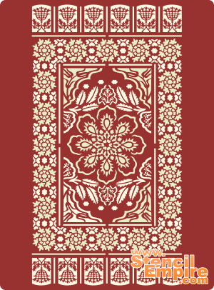 Ottoman matta 1 - schablon för dekoration