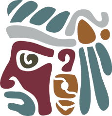 Maya ansikten - schablon för dekoration