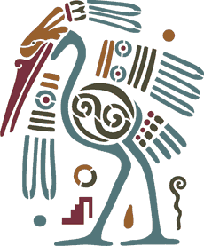 Inkojen kurki - koristeluun tarkoitettu sapluuna