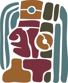 Mayaindianernas ledare - schablon för dekoration