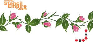 ruusuboordinauha (Sabluunat kukkien piirtämiseen)