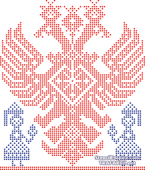 Venäjän kuvio 010 - koristeluun tarkoitettu sapluuna