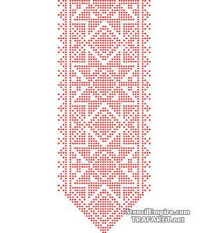 Ryska mönster 011 - schablon för dekoration