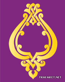 Rysska medeltids tecken - schablon för dekoration