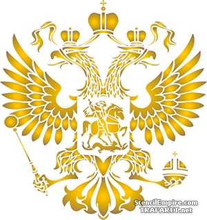 Venäjän vaakuna - koristeluun tarkoitettu sapluuna