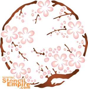 Medaljong sakura. Set om  4 st. (Grossist av fauna mönsterschabloner)