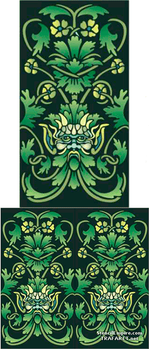 Grön helige - schablon för dekoration
