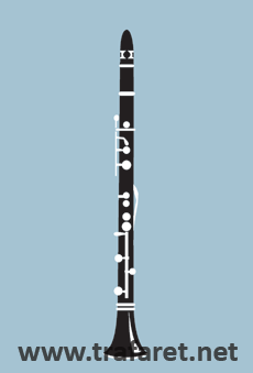 Klarinetti - koristeluun tarkoitettu sapluuna