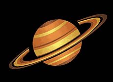 Saturn - schablon för dekoration