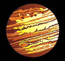 Jupiter - schablon för dekoration