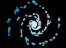 Spiral Galaxy - schablon för dekoration