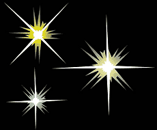 Tähdet - koristeluun tarkoitettu sapluuna