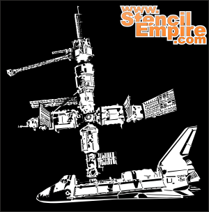 Mir ja Shuttle (avaruusasemat) (Sablonit avaruuskohtauksia)