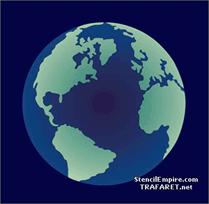 Planeten jorden  - schablon för dekoration